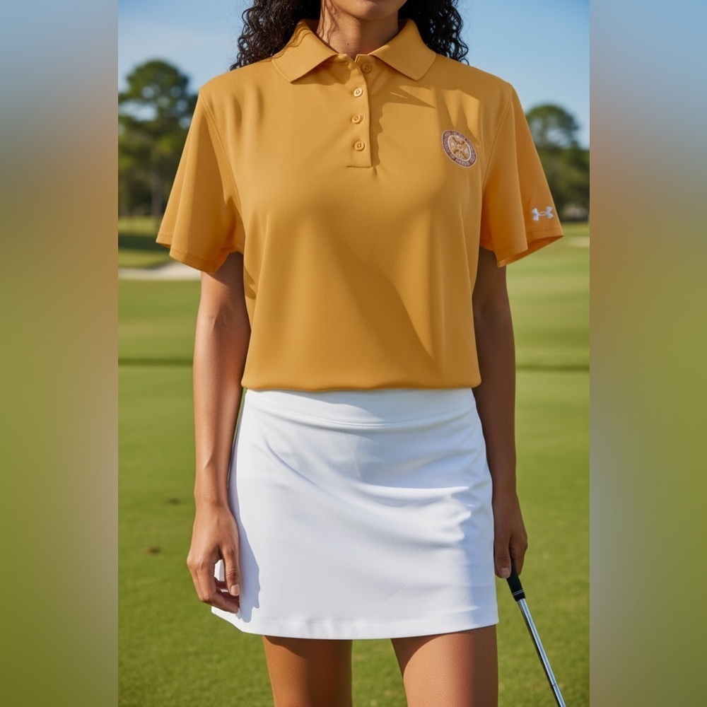 PGA Golf Under Armour Orange Polo Shirt